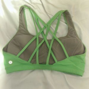 Scream Green- Free To Be Serene Bra- Lululemon